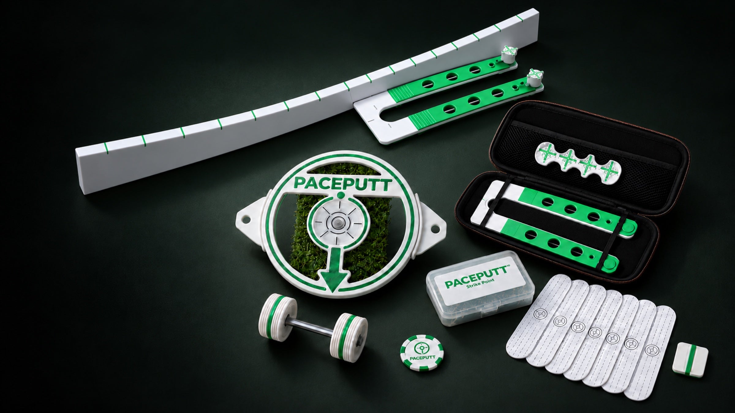 The PACEPUTT system from above on dark green
